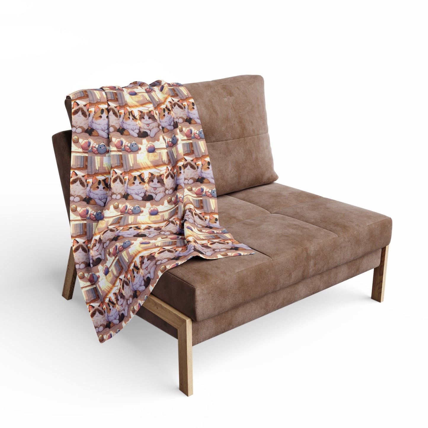 Cute Patterned Cat Fleece Blanket