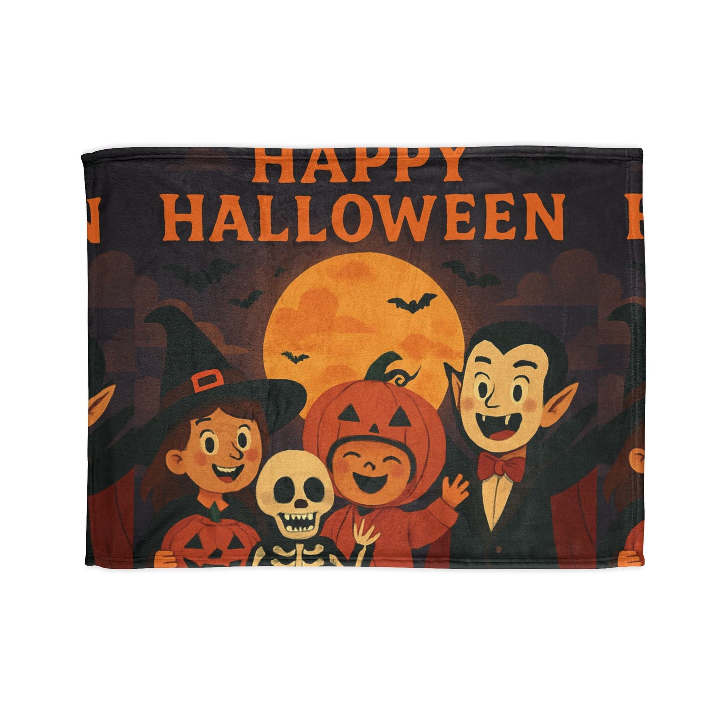 Halloween-Themed Polyester Blanket