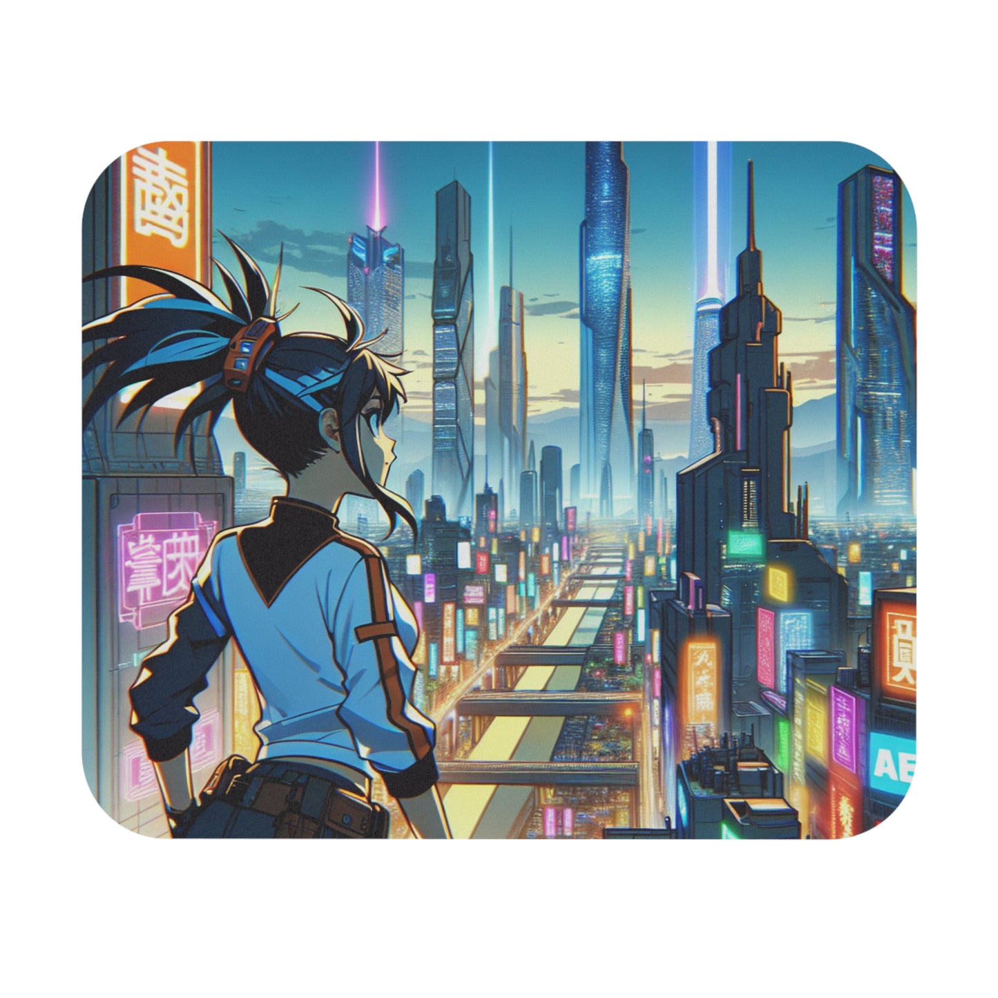 Futuristic Anime Mouse Pad