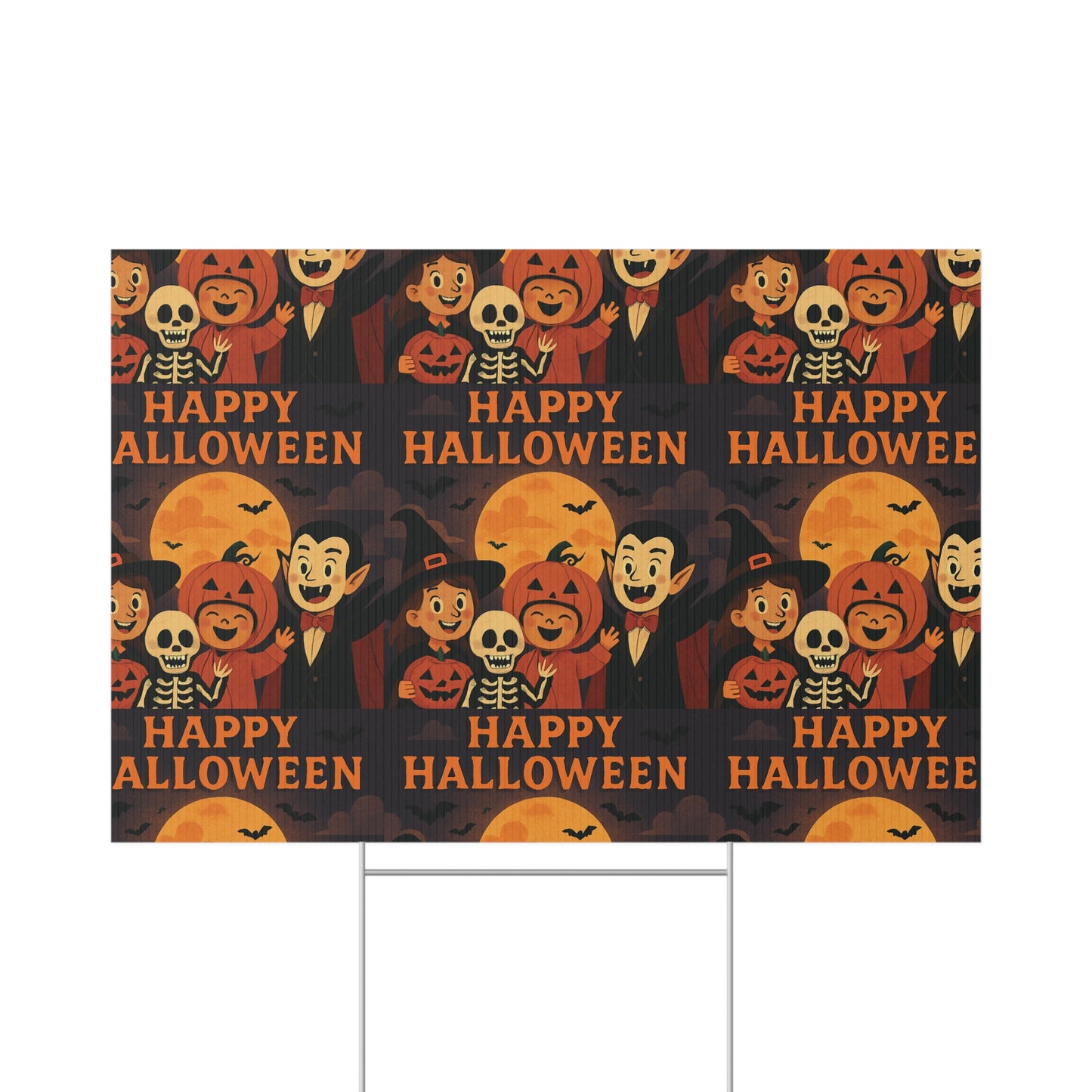 Large Happy Halloween Lawn Banner