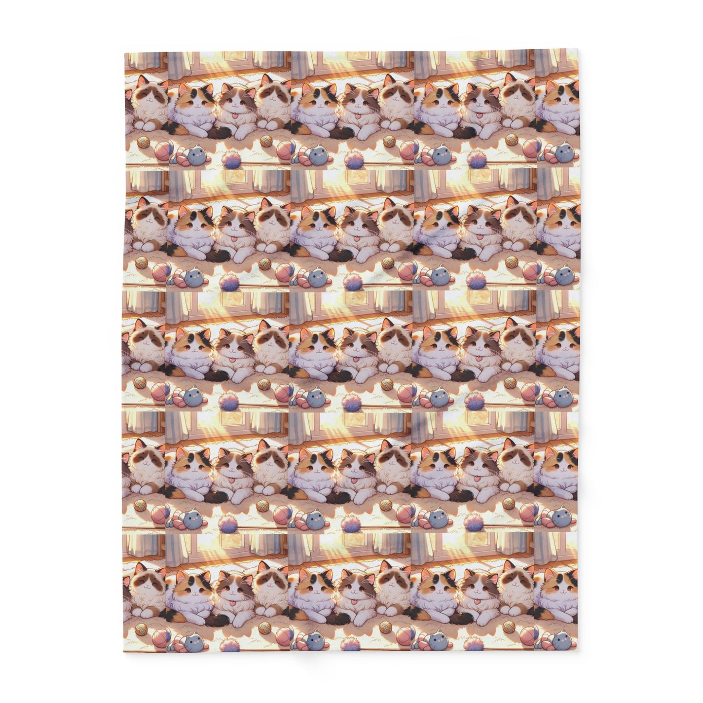 Cute Patterned Cat Fleece Blanket
