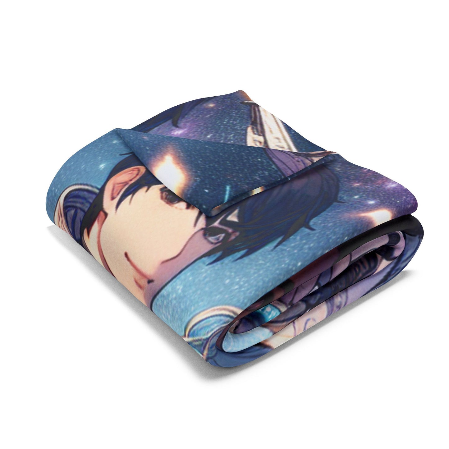 Anime Astronaut Themed Fleece Blanket