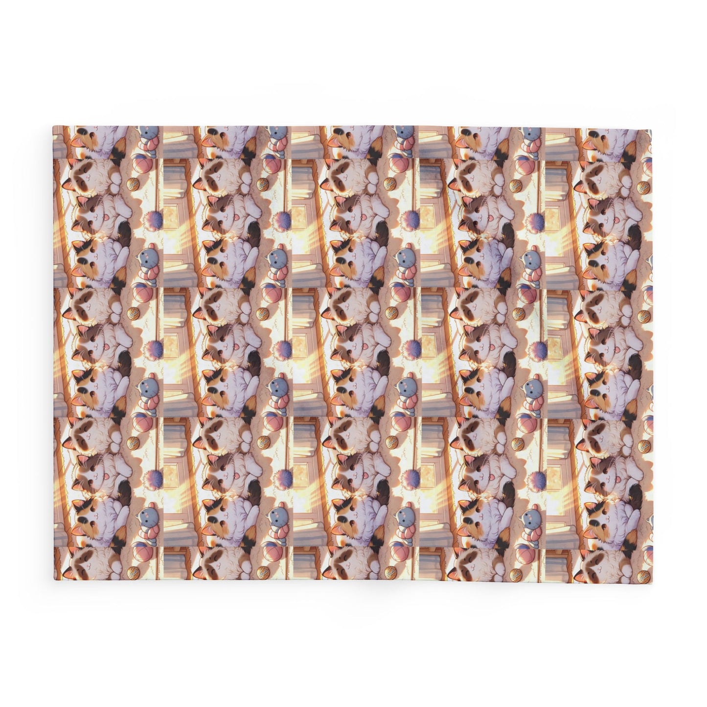Cute Patterned Cat Fleece Blanket