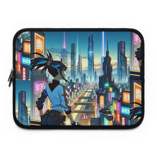 Futuristic Anime Laptop Sleeve