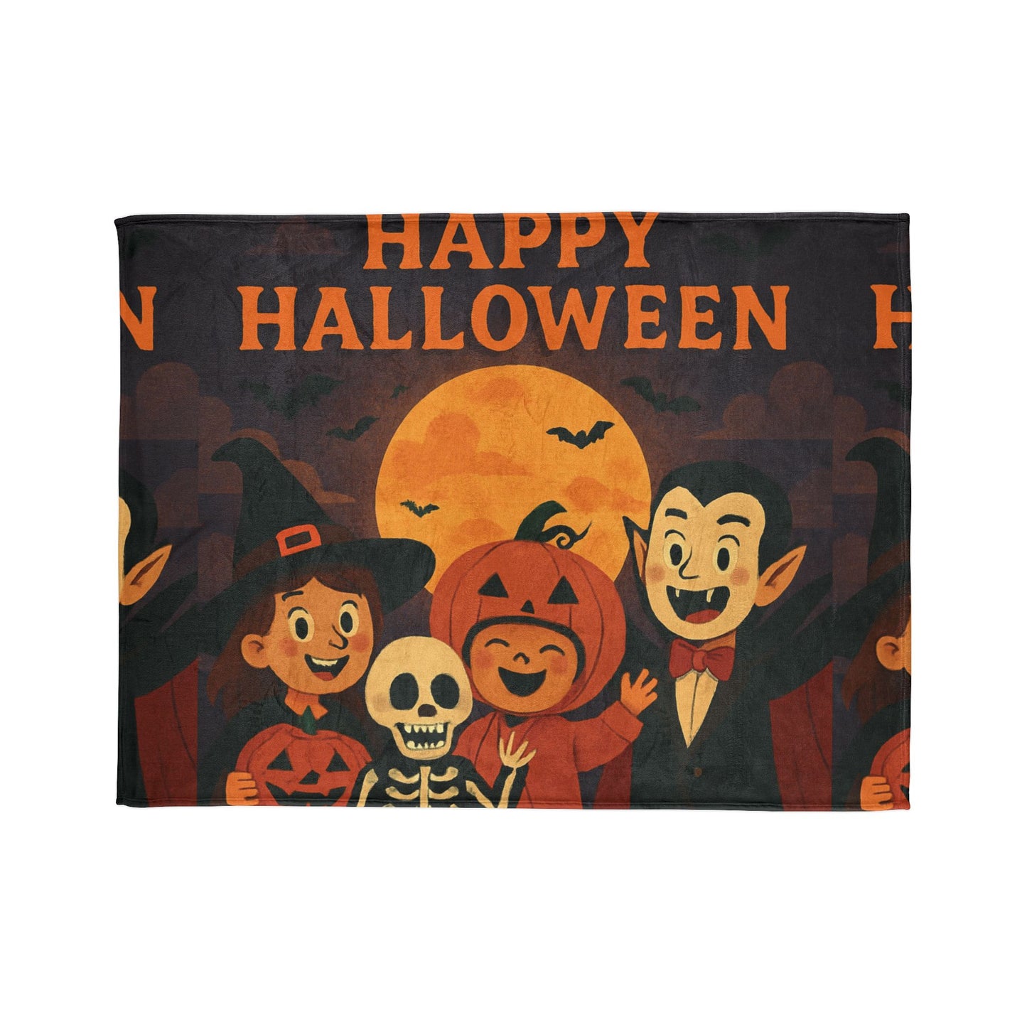 Halloween-Themed Polyester Blanket