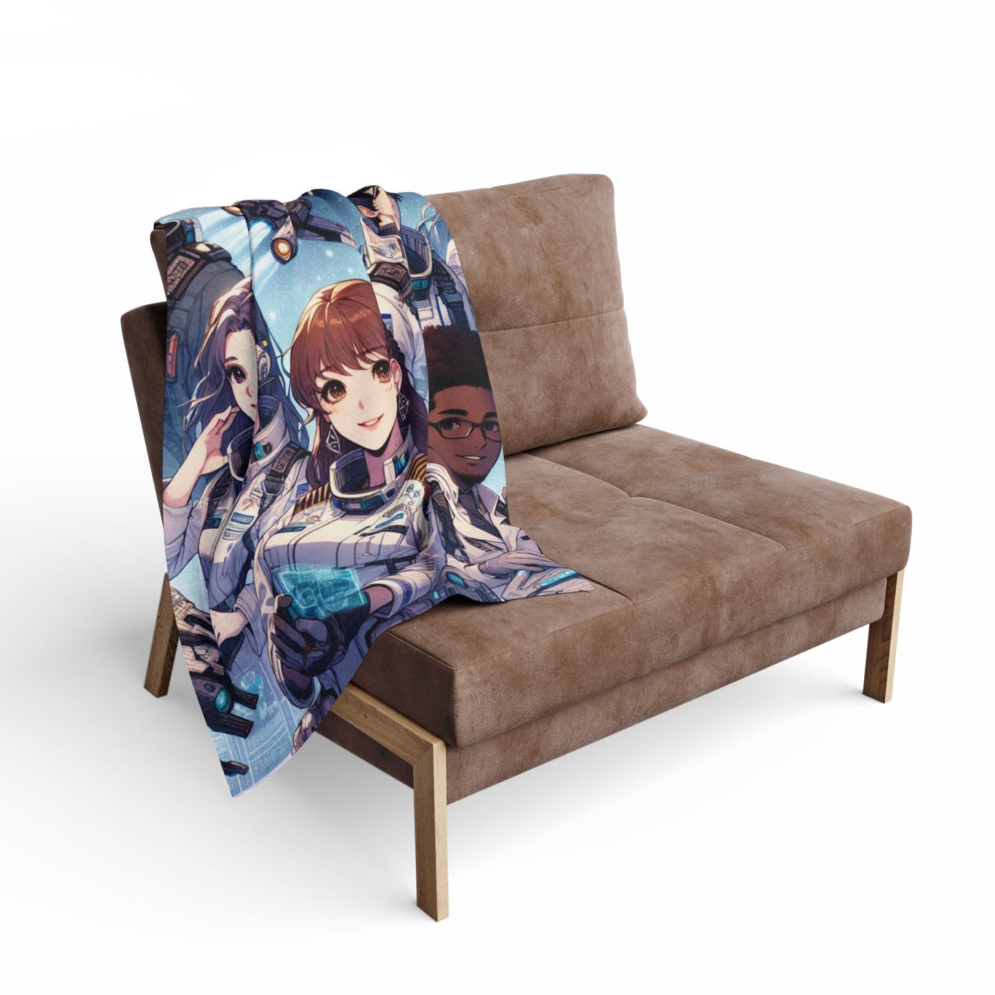 Anime Astronaut Themed Fleece Blanket