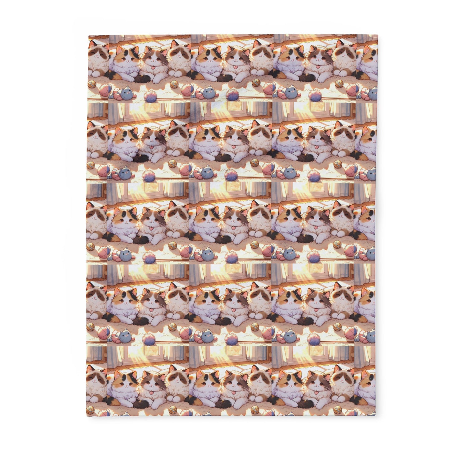 Cute Patterned Cat Fleece Blanket