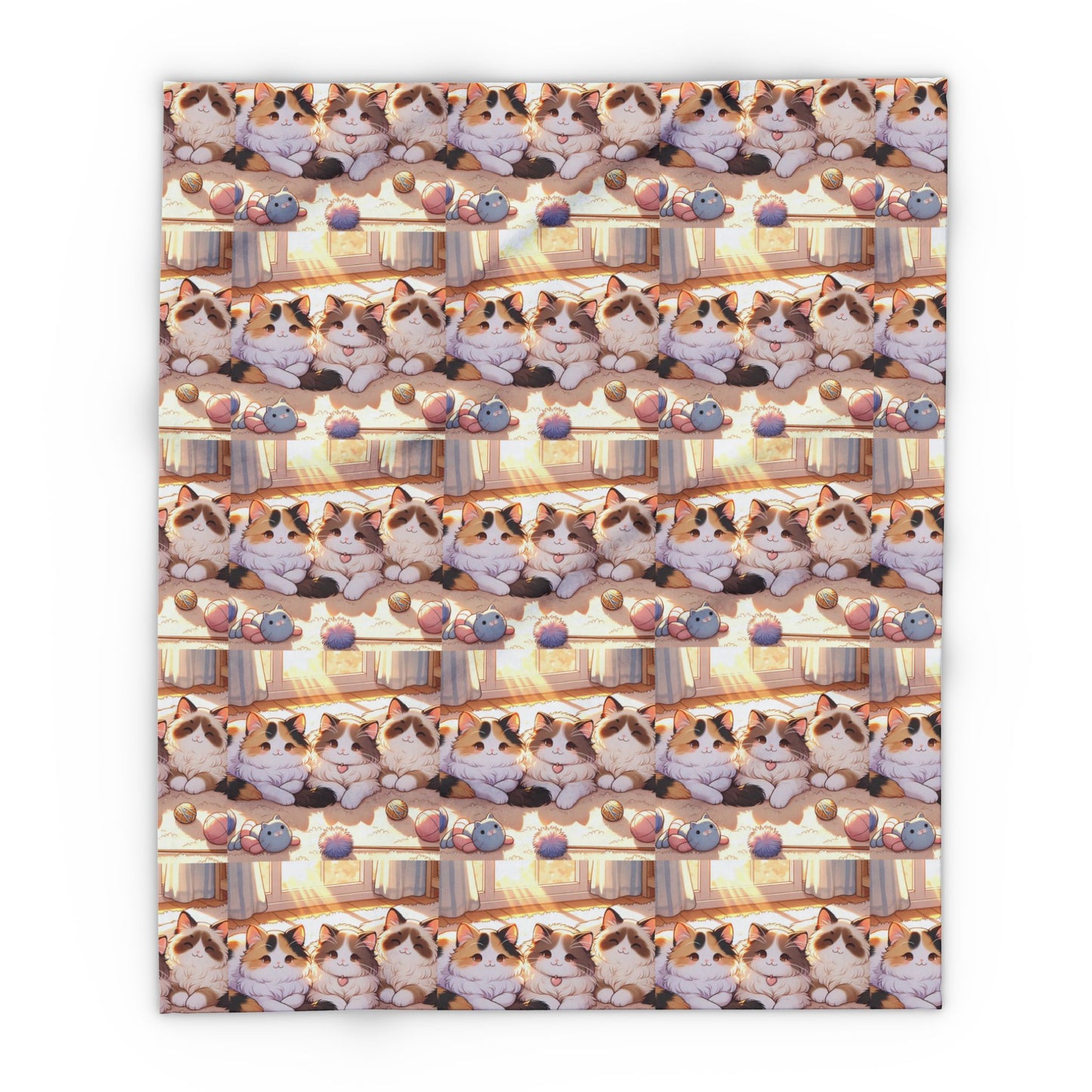 Cute Patterned Cat Fleece Blanket