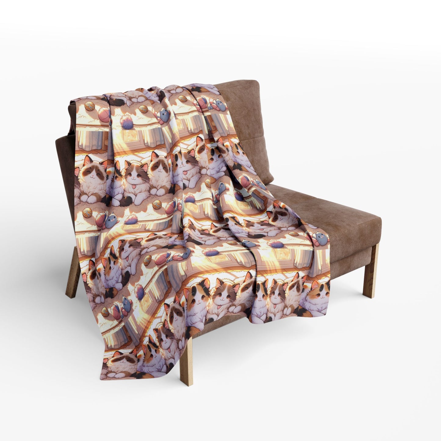 Cute Patterned Cat Fleece Blanket