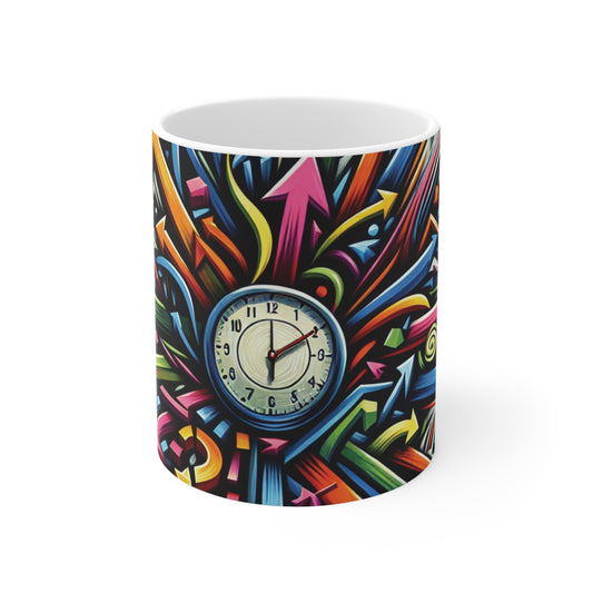 Vibrant Clock Coffee Cup