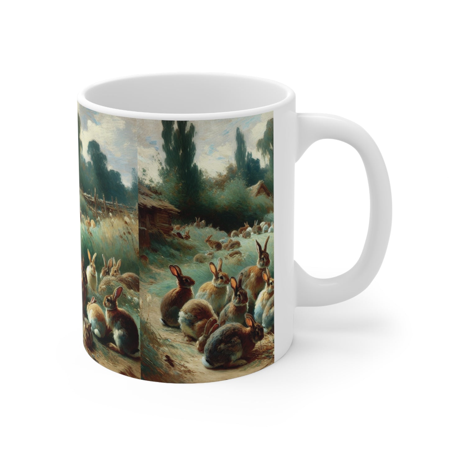 Rustic Bunny Coffee Cup