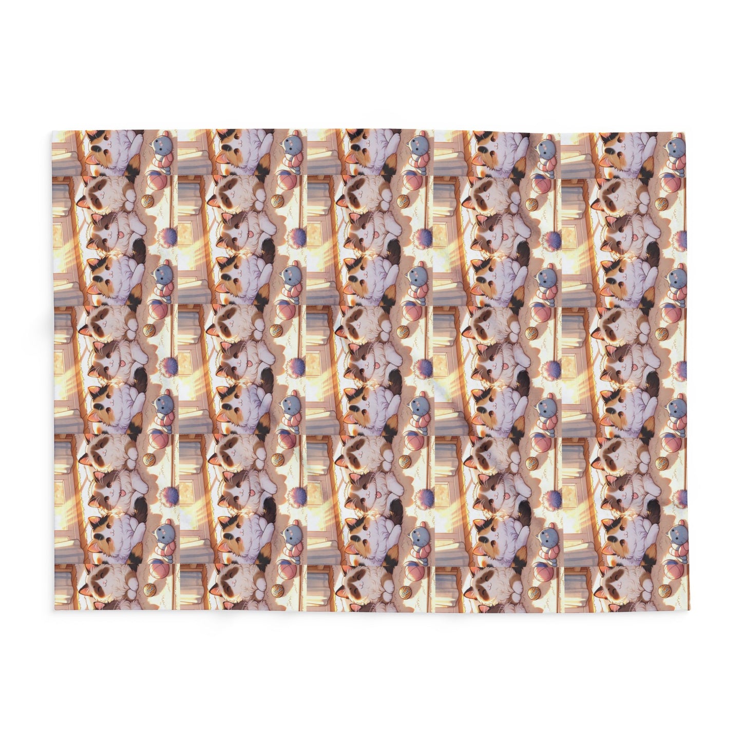 Cute Patterned Cat Fleece Blanket