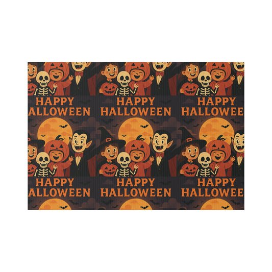 Large Happy Halloween Lawn Banner