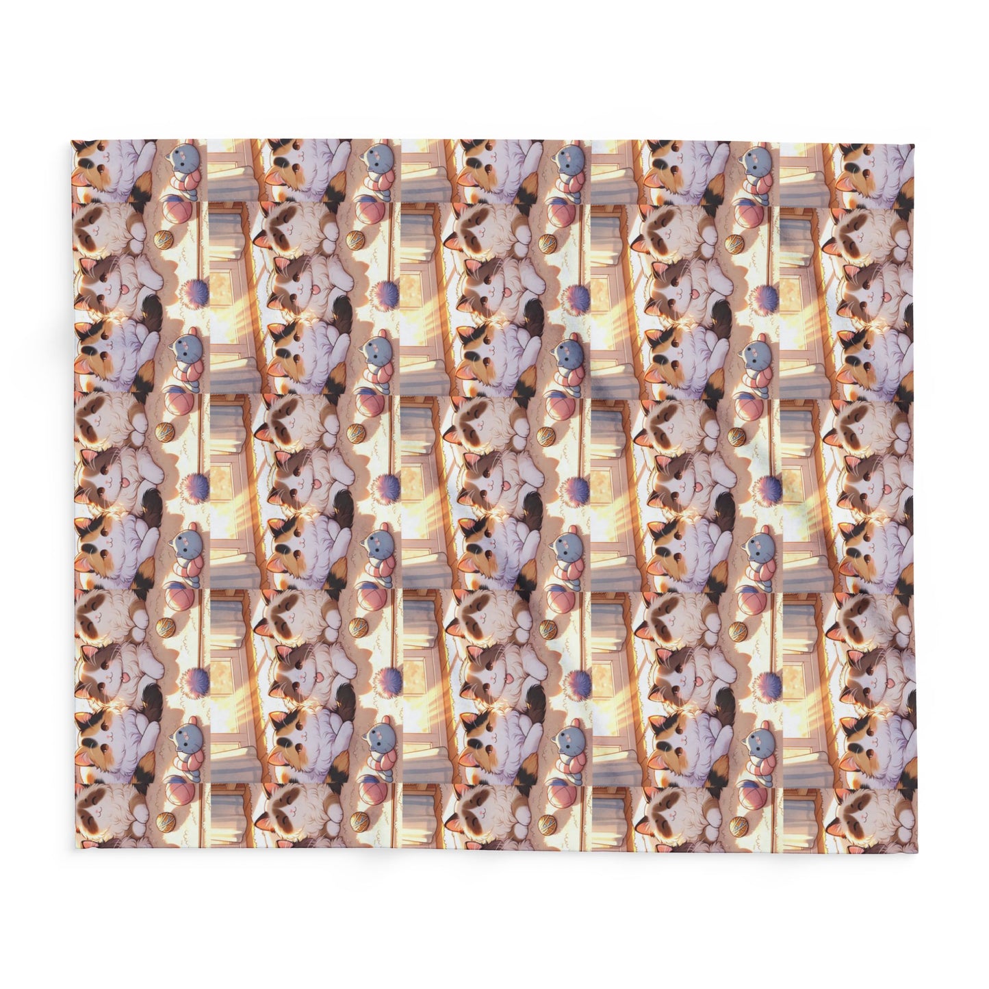 Cute Patterned Cat Fleece Blanket