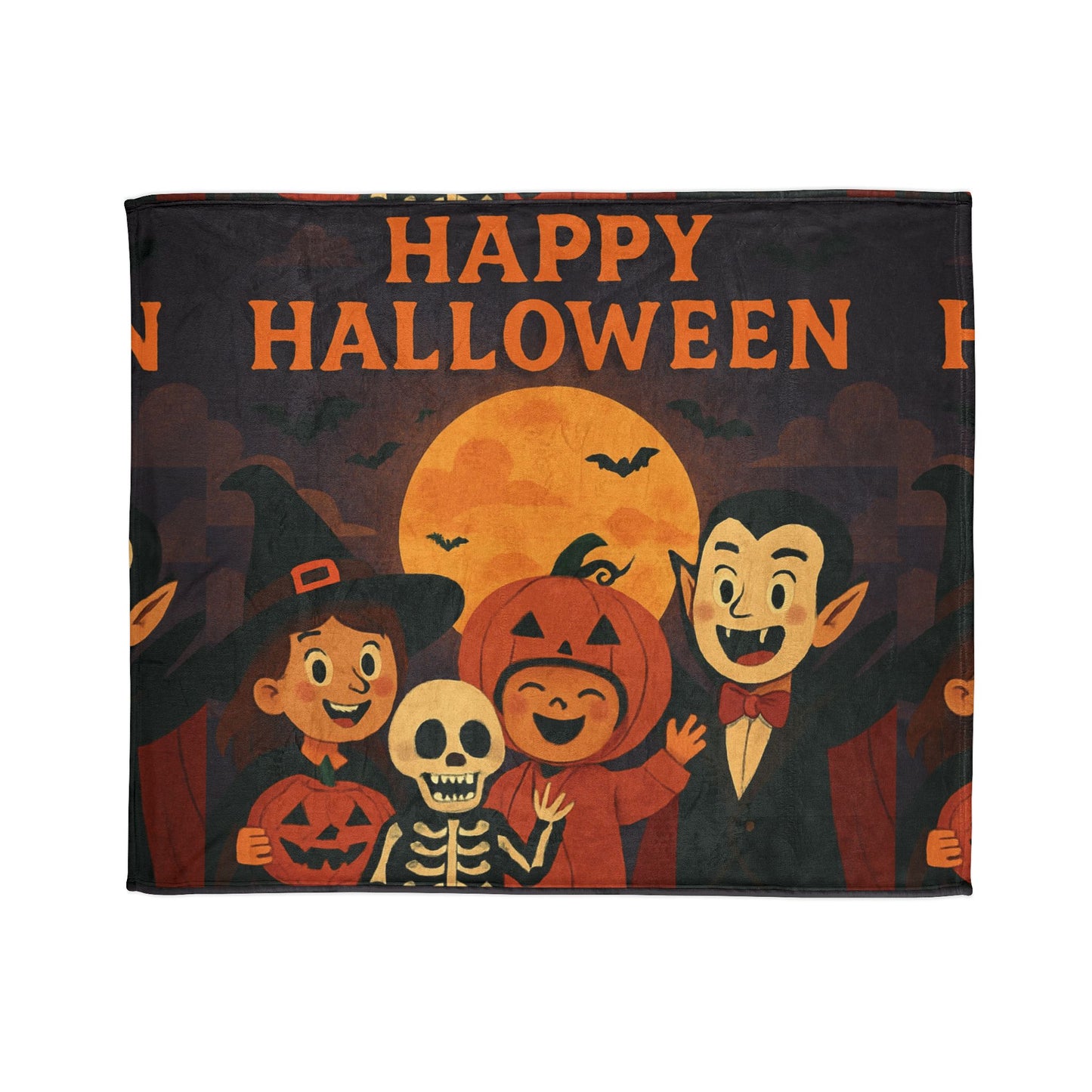 Halloween-Themed Polyester Blanket