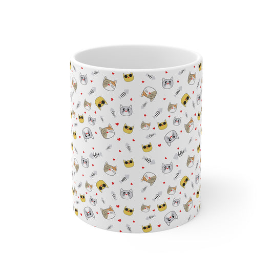 Cute Cat Patterned Mug