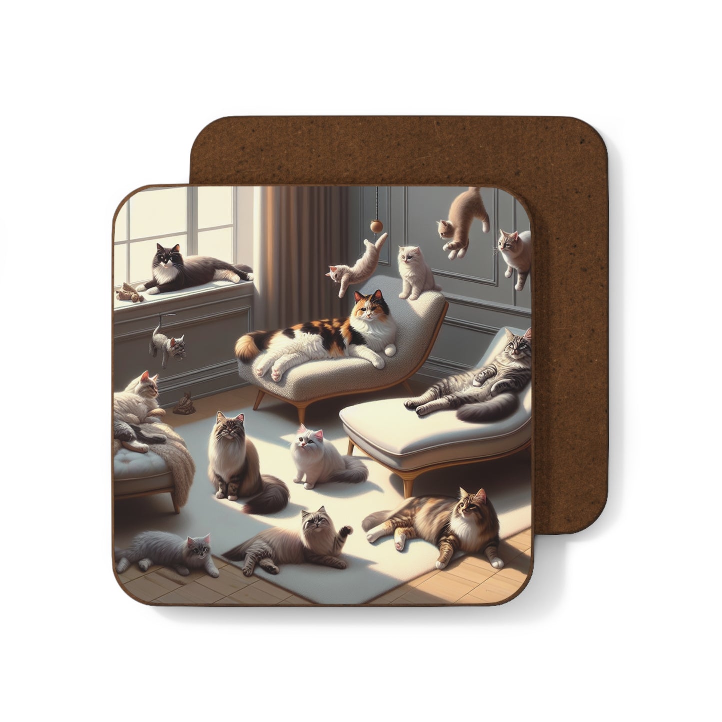 Playful Cat Coasters