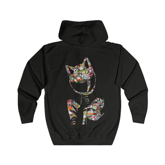 Unisex Comic Strip Zipped Hoodie