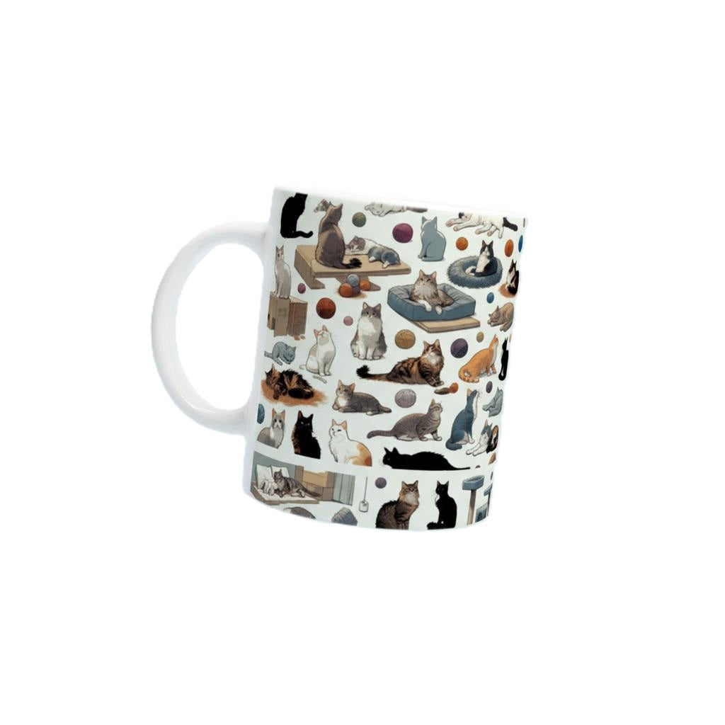 Stylish Cat Patterned Mug